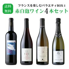 画像1: フランスを楽しむバラエティBOX-1 赤白泡ワイン4本セット（赤ワイン2本 白ワイン1本 白スパークリングワイン1本 750ml 4本 送料無料 北海道、沖縄は1個口につき送料950円） (1)